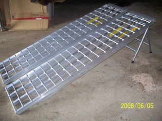 6' 4" Long, 12" Wide, 5,000 Pound Capacity Set of 2 Ramps - Dambach Ramps - aluminum ramps for all equipment