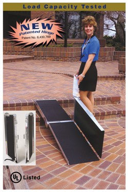 PVI 6 Foot Long, 30 Inch Wide, Multifold Ramp - Dambach Ramps - aluminum ramps for all equipment