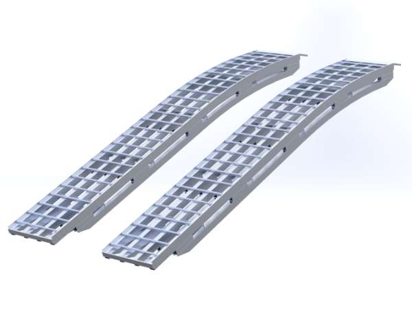 7' long x 16" wide set of 2 ramps with 10,000 pound capacity - Dambach Ramps - aluminum ramps for all equipment