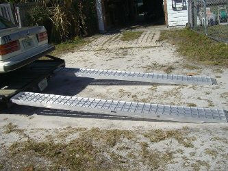 10 Foot Long, 12 Inch Wide, 3000 Pound Capacity Ramps - Dambach Ramps - aluminum ramps for all equipment