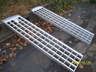 5' Long, 16" Wide, 5000 Pound Capacity Set of 2 Ramps - Dambach Ramps - aluminum ramps for all equipment