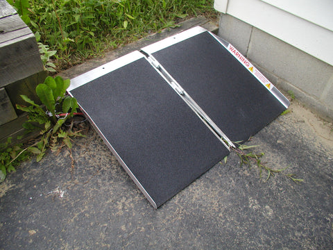 4' Long Folding Wheelchair Ramp - Dambach Ramps - aluminum ramps for all equipment