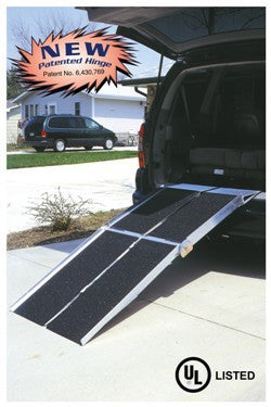 PVI 7 Foot Long, 30 Inch Wide, Multifold SUV Ramp - Dambach Ramps - aluminum ramps for all equipment