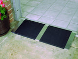 36" wide Grooved aluminum adjustable threshold ramp 1" to 2" high. - Dambach Ramps - aluminum ramps for all equipment